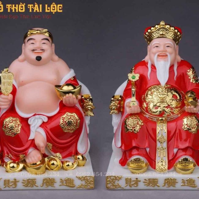 Tượng Thần Tài Thổ Địa Đá Màu