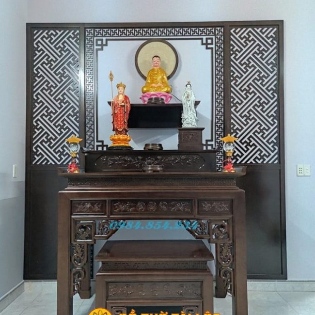 Bàn Thờ Phật và Gia Tiên tam cấp BTPG001