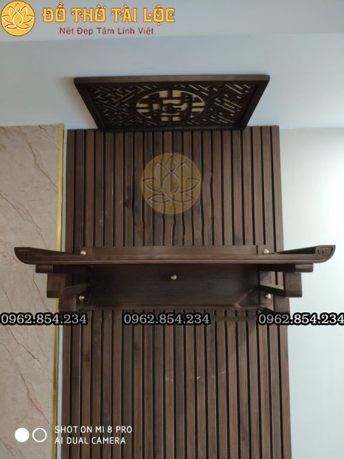 Bàn Thờ Treo Tường Gỗ Sồi TT007