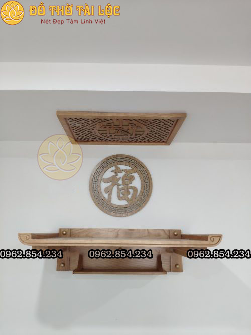 Bàn Thờ Treo Tường Gỗ Sồi TT006