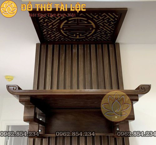Bàn Thờ Treo Tường Chung Cư Gỗ Sồi TT014