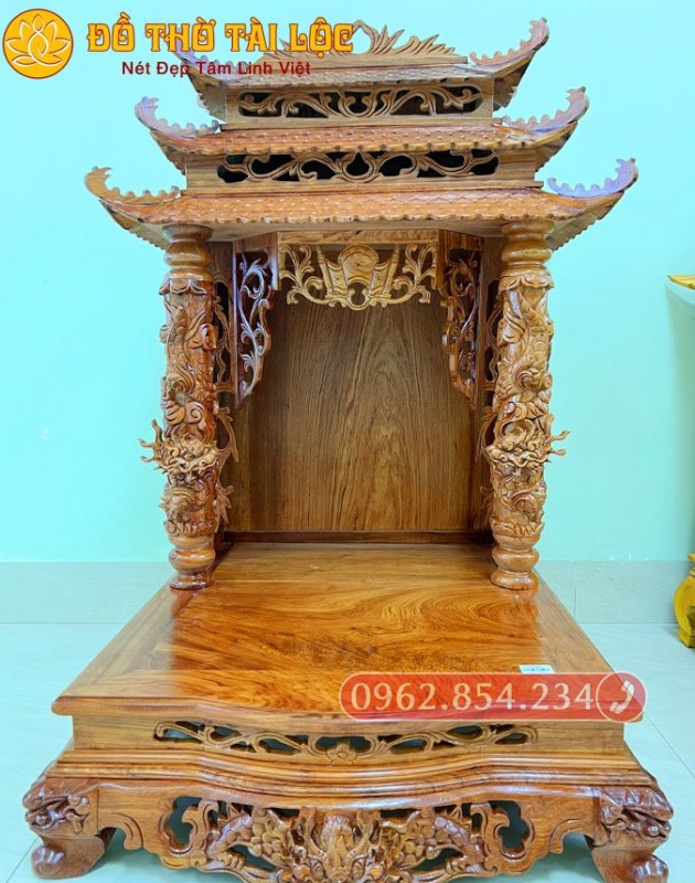 Bàn Thờ Thần Tài Thổ Địa Gỗ Hương TD09