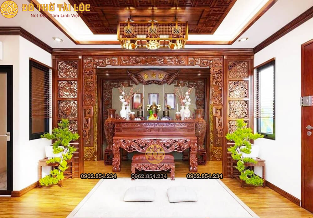 phòng thờ đẹp tận tâm phong tho dep tan tam A15