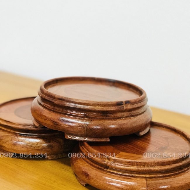 Đế Bát Nhang Tròn Gỗ Hương