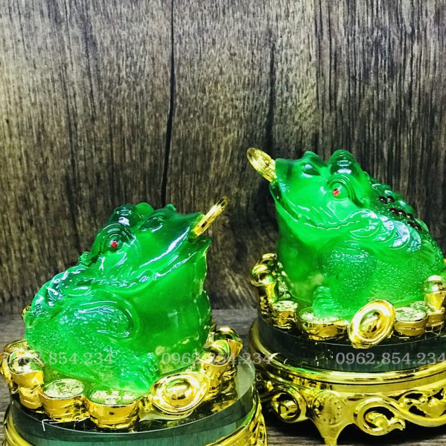 Cóc Ngậm Tiền Xanh ( đế xoay )
